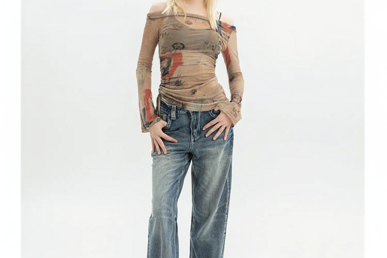 𝙑𝙞𝙣𝙩𝙖𝙜𝙚 𝘽𝙖𝙜𝙜𝙮 𝘽𝙡𝙪𝙚 𝙅𝙚𝙖𝙣𝙨 𝙃𝙞𝙜𝙝 𝙒𝙖𝙞𝙨𝙩