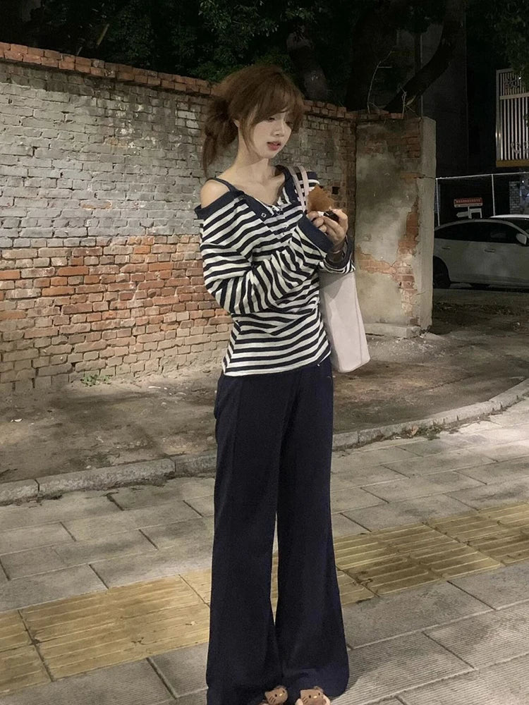 𝙎𝙩𝙧𝙞𝙥𝙚𝙙 𝙡𝙤𝙣𝙜 𝙨𝙡𝙚𝙚𝙫𝙚𝙙 𝙩𝙤𝙥