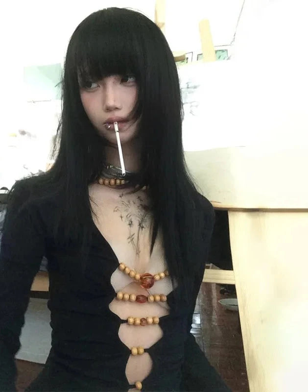 𝙀-𝙂𝙞𝙧𝙡 𝘽𝙚𝙖𝙙𝙚𝙙 𝘾𝙪𝙩-𝙊𝙪𝙩 𝙏𝙤𝙥